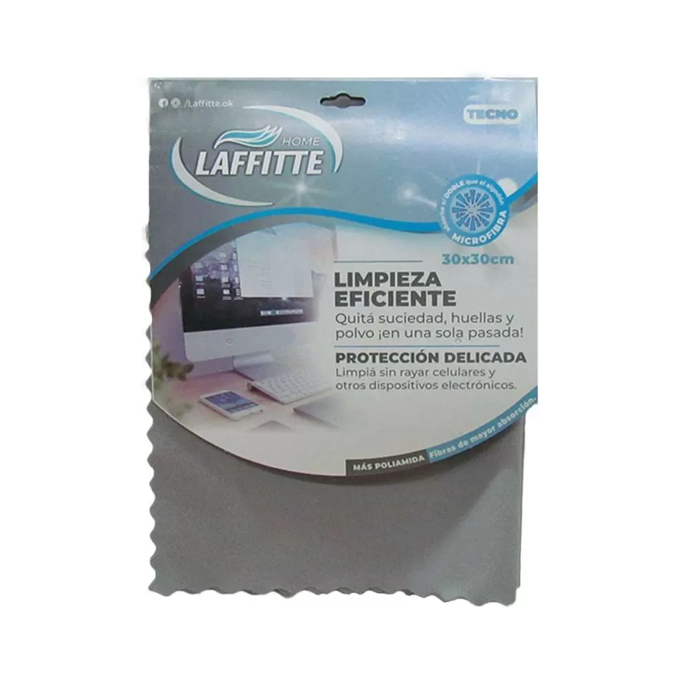 PAÑO MICROFIBRA TECNO GRIS 30x30 CM LAFFITTÉ